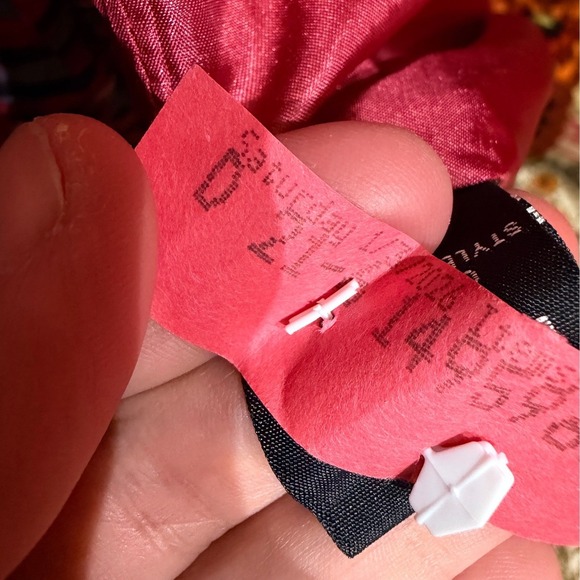 Vintage Y2K Rampage Pink Textured Mandarin Collar‎ Jacket Black Frogs Buttons M - Picture 6 of 10